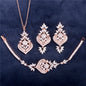 Narissa - Art Deco CZ 3-Piece Bridal Jewelry Set - Available in Silver, Rose Gold and Yellow Gold