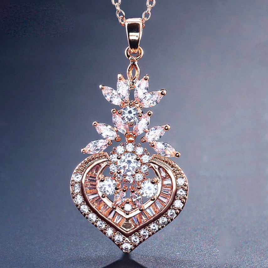 Narissa - Art Deco CZ 3-Piece Bridal Jewelry Set - Available in Silver, Rose Gold and Yellow Gold