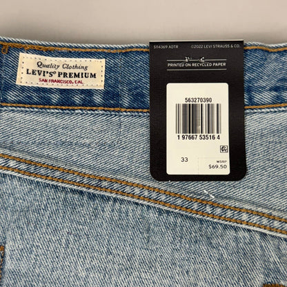LEVIS 501 Original Fit High Rise Shorts Women's Sz 33 Vague Finish Medium Wash