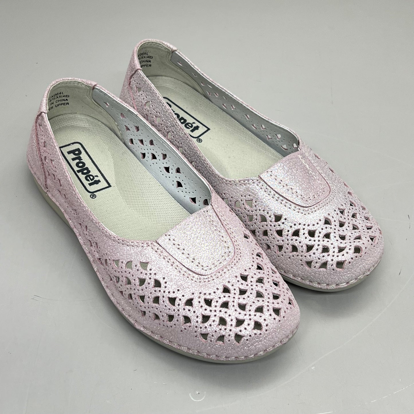 PROPET Cabrini Full Grain Leather Arch Support Women Sz 10.5 X(2E) Blush WCX064L