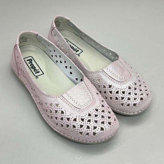 PROPET Cabrini Full Grain Leather Arch Support Women Sz 10.5 X(2E) Blush WCX064L