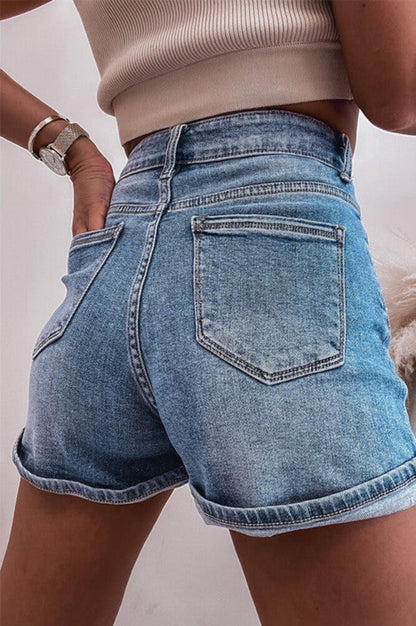 Rhinestone Denim Shorts
