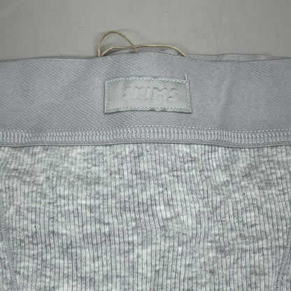 SKIMS Soft Elastic Waistband Cotton Rib Boxer Women's Sz XL Light Heather Grey