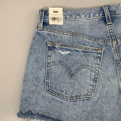 LEVIS 501 Original Fit High Rise Shorts Medium Wash Women's Sz 29 Mega Vibe Blue