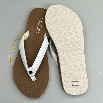 COBIAN Skinny Bounce Comfortable Synthetic Strap Women's Sz 6 White SKI25-110-06