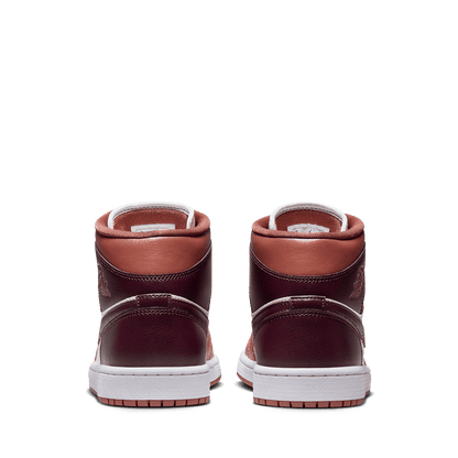 Jordan 1 Mid Dusty Peach Night Maroon New Size 7W / 5.5M