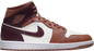 Jordan 1 Mid Dusty Peach Night Maroon New Size 7W / 5.5M