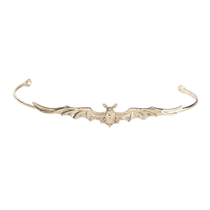 Bat Power Headband Tiara in Silver or Gold | Spooky Headwear Accessory | Halloween, Goth Hairpiece