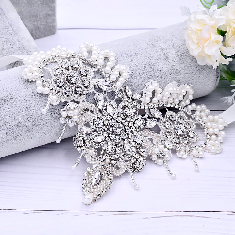Beaded Lace Wedding Ankle Jewelry, Barefoot Sandals