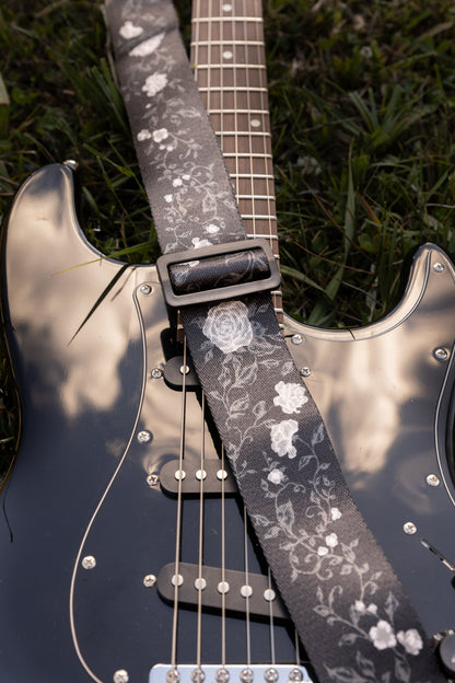 Black Vine Guitar Strap