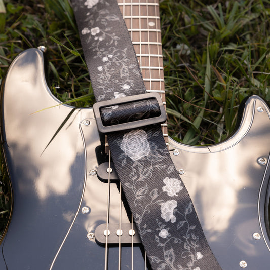 Black Vine Guitar Strap