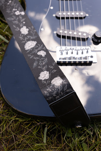 Black Vine Guitar Strap