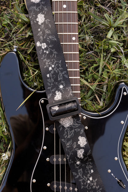 Black Vine Guitar Strap