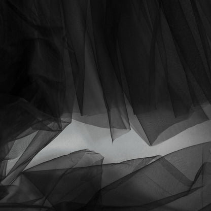 "Elvira" - Black Lace Edge Cathedral Bridal Veil