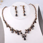 Keeley - Victorian Gothic Black Bridal 3-Piece Jewelry Set With Tiara