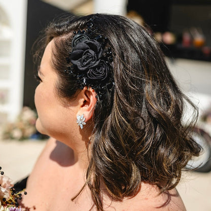 "Sonya" - Black Bridal Hair Accessory