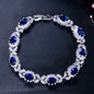 Eleanor - Blue Cubic Zirconia Bridal Bracelet
