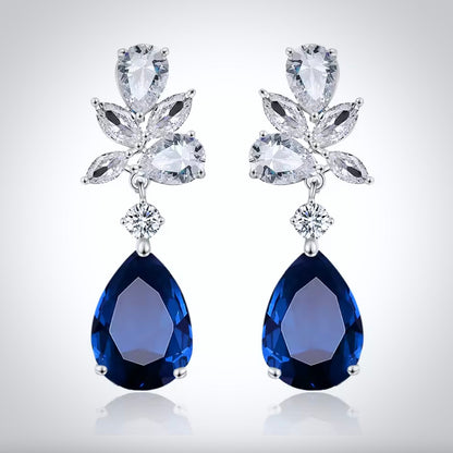 Jessica - Cubic Zirconia Bridal Earrings - Available in Silver, Rose Gold and Yellow Gold