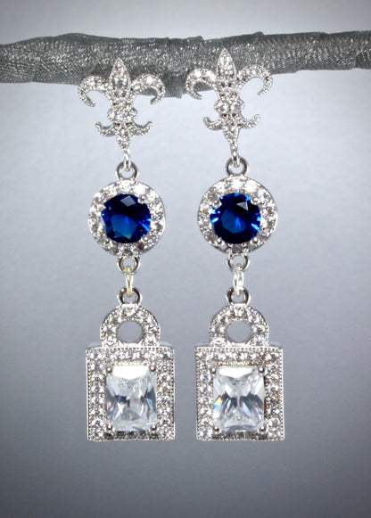 Something Blue - Cubic Zirconia Bridal Earrings