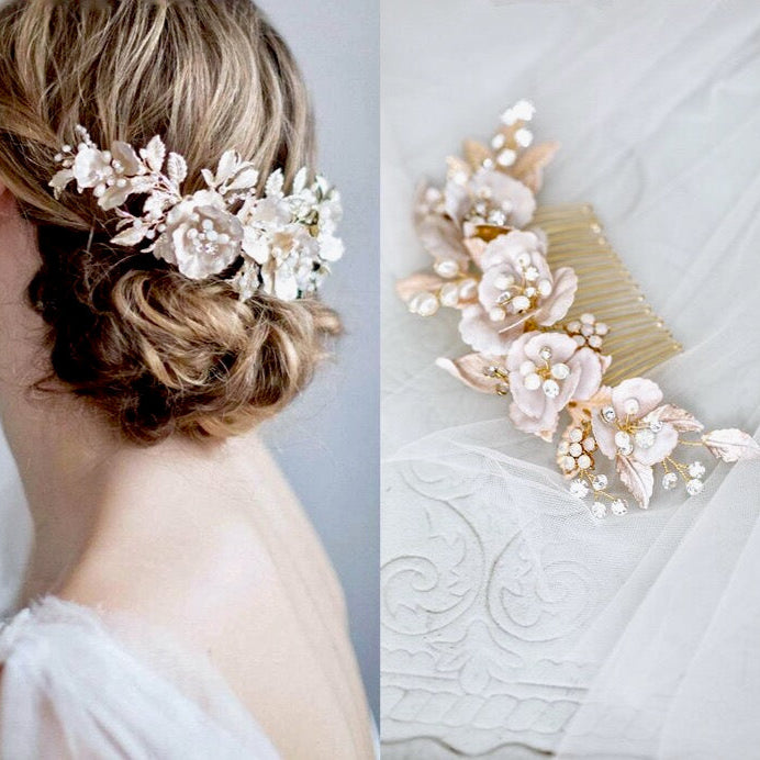 Loralyn - Bohemian Gold Bridal Hair Comb