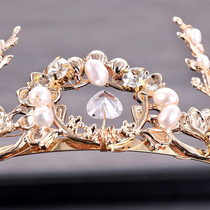 Neda - Bohemian Pearl Bridal Tiara