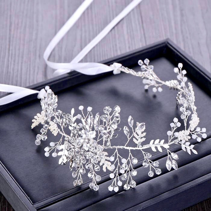 Seine - Bohemian Crystal and Pearl Bridal Belt/Sash - Available in Gold and Silver