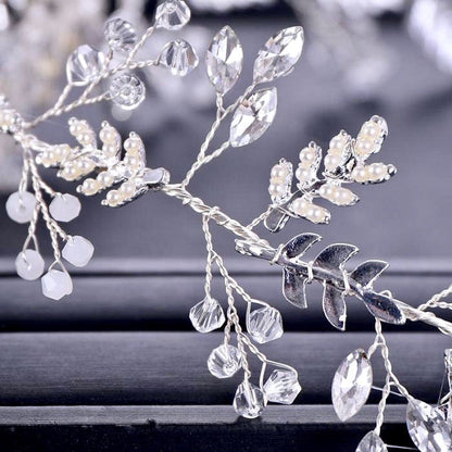 Seine - Bohemian Crystal and Pearl Bridal Belt/Sash - Available in Gold and Silver