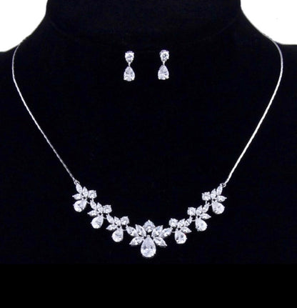 Shawna - Silver Cubic Zirconia Bridal Jewelry Set