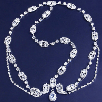 "Virginia" - Crystal Bridal Forehead Accessory - Available in Silver and Gold