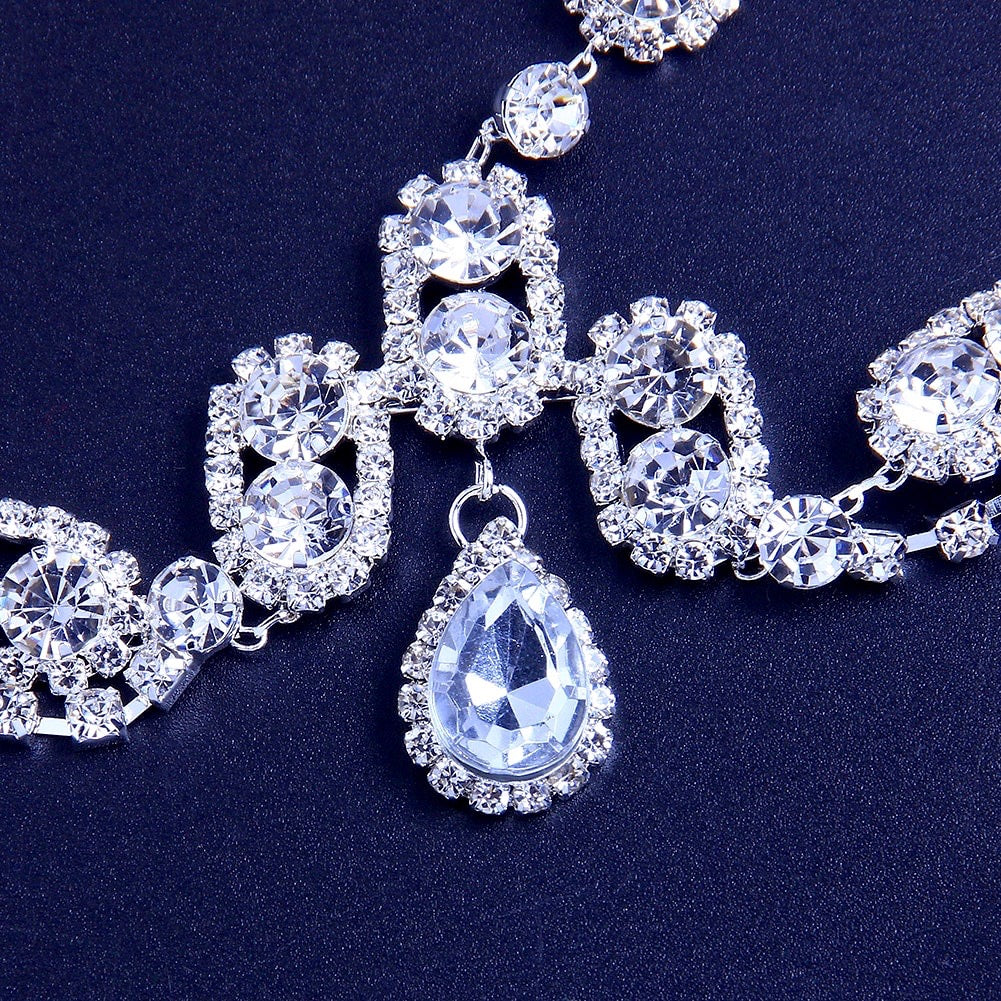 "Virginia" - Crystal Bridal Forehead Accessory - Available in Silver and Gold
