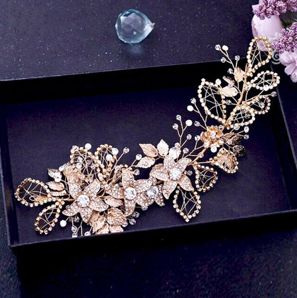 Beaumont - Crystal Bridal Hair Accessory - Available in Silver and Gold
