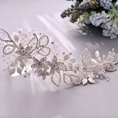 Beaumont - Crystal Bridal Hair Accessory - Available in Silver and Gold