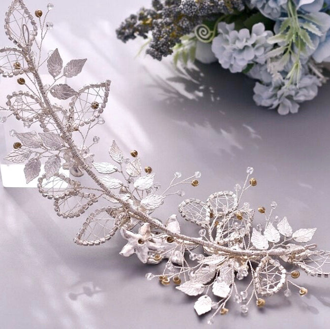 Beaumont - Crystal Bridal Hair Accessory - Available in Silver and Gold