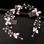 Demi - Pearl and Crystal Bridal Headband / Hair Vine - Available in Yellow Gold, Silver and Rose Gold