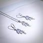 Leaves - Cubic Zirconia Bridal Jewelry Set - Available in Silver, Rose Gold and Yellow Gold