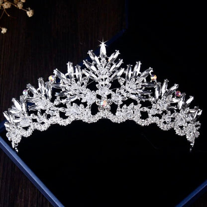 "Silvana" - Silver Cubic Zirconia 3-Piece Bridal Jewelry Set With Tiara