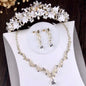 "Giada" - Bridal 3-Piece Jewelry Set With Tiara - Available in Gold and Silver