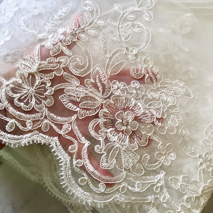 "Rhoda" - Wedding Lace Mantilla Veil - Cathedral Length