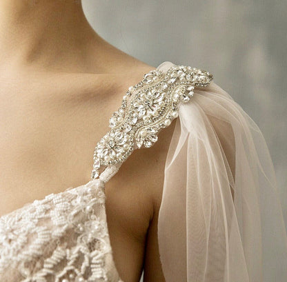 "Constance" - Wedding Cape Veil - Cathedral Length