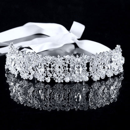 "Miriam" - Silver Crystal Bridal Headband