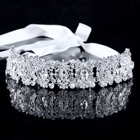 "Miriam" - Silver Crystal Bridal Headband