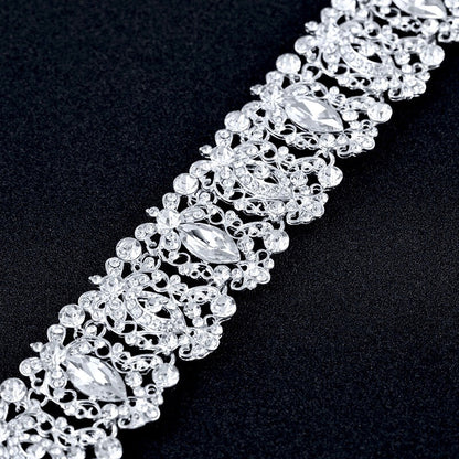 "Miriam" - Silver Crystal Bridal Headband