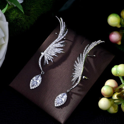 Catalina - Silver Cubic Zirconia Bridal Earrings