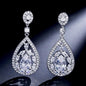 "Alanis" - Cubic Zirconia Bridal Earrings - Available in Rose Gold and Silver