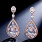"Alanis" - Cubic Zirconia Bridal Earrings - Available in Rose Gold and Silver