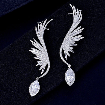 Catalina - Silver Cubic Zirconia Bridal Earrings