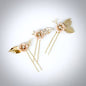 Genevieve - Bohemian Gold Bridal Headband, Hair Comb and Hair Pins Set