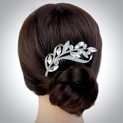 "Dana" - Crystal Bridal Hair Comb - Available in Silver and Gold