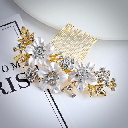 "Giulia" - Crystal Bridal Hair Comb - Available in Gold and Silver