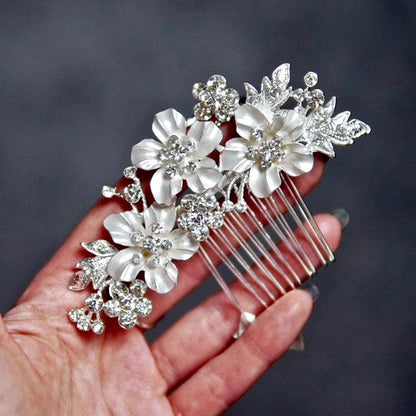 "Giulia" - Crystal Bridal Hair Comb - Available in Gold and Silver